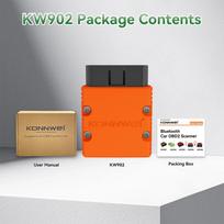 2026 KONNWEI KW902 Elm327 V1.5 OBD2 Bluetooth Car Diagnostic Scanner Mini OBD Code Reader for Android/IOS Off Check Engine Light orange