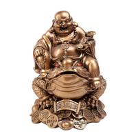 Buddha Figurine for Wealth and Fortune Tabletop Gift Small beige