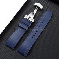 Quick Release Rubber Watch Strap for Omega Replace Bracelet for Tissot for Citizen for Seiko 18mm 20mm 22mm 24mm Silicone Bands 3 20mm mėlyna