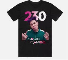 Kalmarų žaidimai Thanos marškinėliai, Žaidėjo 230 marškinėliai, Unisex marškinėliai, Softstyle viršutinė dalis, Pop XXXXL black