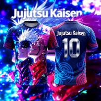 Jujutsu Kaisen Gojo Satoru 3D Print Jersey Men's Blue-White Gradient Anime Sportswear Breathable  Tee High-quality Tops 2XL blue