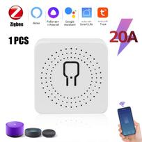 Tuya ZigBee/WiFi Mini Išmanusis Jungiklis 16A/20A DIY Saugiklis Relės Modulis su Energijos Stebėjimu, 2-krypčių Valdymas Išmaniajam Gyvenimui Alexa Google Home Automatizavimas Zigbee 20A