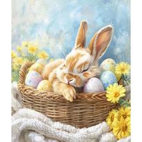 CHENISTORY Diy Painting By Numbers rabbit Frameless Acrylic Paint Wall Drawing By Numbers Modern Animals For Diy Gift 40x50cm no frame beige