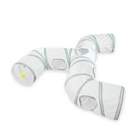 Expandable Cat Tunnel Toy with Multiple Entrances and Hanging Ball Interactive Pet Play Tube for Small Pets and Cats one size balta