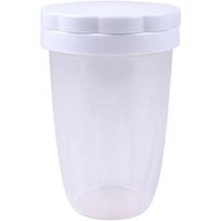 White Plastic Flour Powder Sugar Shaker with Lid Mesh Shaker Icing Sugar Powder Cocoa Flour Chocolate Coffee Sifter Kitchen Tool white