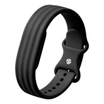 Silikoninės juostelės Google Fitbit Air Band, Itin minkštas silikoninis pakaitinis dirželis, Reguliuojama prakaitui atspari apyrankė Large (160–210 mm Wrist) juoda
