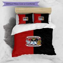 Coven-try Football Club Crest Printed Pattern Duvet Cover Set – includes 1 duvet cover and 2 matching pillowcases Bedroom decor Christmas gifts 135cm*200cm