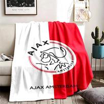 AFC Ajax Theme Personalized Outdoor Flannel Blankets Soft And Suitable For All Seasons Perfect For Sofas Beds And Camping 100cmx150cm red