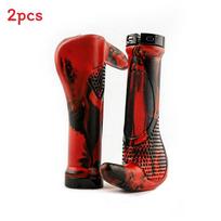Bicycle Handlebar Grips With Nonslip Rubber For Mountain Bike Riders Red Black black