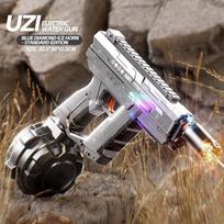 UZI Electric Automatic Water Bead Blaster Gun Long Range High Pressure with LED Lights for Kids Adults Outdoor Toy pilka