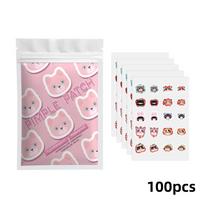 100Pcs Cute Cat Pimple Patches Cartoon Acne Spot Covering Stickers Waterproof Breathable Skincare Stickers Invisible Makeup Tool pink