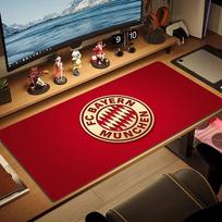 FC Bayern Munchen Large Size Mouse Pad Large Gaming Table Cushion Non-slip Laptop Tablet Big Mousepad XXL Mat Mini PC Playmat With Lock edge 30cmx60cm(11.8x23.6inch) brown