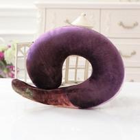 Minkšta ir minkšta įdaryta krevetės kaklo pagalvė patogiam miegui ir atsipalaidavimui Tcmy Fashion Eggplant black