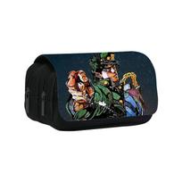 Jojos Bizarre Adventure Print Double Layer Pencil Case With Large Capacity For Study And Office Use Style 6 black