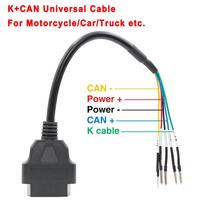 OBD2 Extension Cable for KTM Motorcycle, OBD2 Connector for YAMAHA, HONDA, SUZUKI, Ducati, Kawasaki Universal K with CAN black