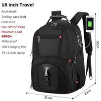 Swiss-Multifunctional Bags Durable 17 Inch Laptop Backpack,45L Travel Bag College Bookbag USB Charging Port Water Resistant