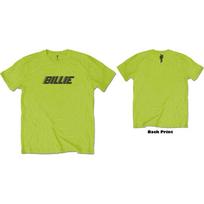 BILLIE EILISH Žalias marškinėlis su lenktynininko logotipu NAUJAS S M L XL 2X autentiški grupės marškinėliai XXXL yellow