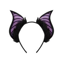 Pasidaryk pats šikšnosparnio ausų lankelis Plaukuotas Helovino lankelis Kasdienis Helovino kostiumas Cosplay rekvizitas Suaugusiems violetinė