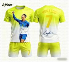 2026 Specialus Ronaldo # 7 Gerbėjų Futbolo Marškinėlių ir Šortų Rinkinys Moterims Vyrams Portugalijos Gerbėjų Marškinėliai ir Šortai Vasaros Vaikams 2 Dalių Rinkinys 140