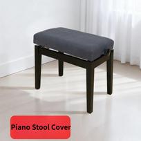 Universal Elastic Piano Stool Cover Dustproof Washable Bench Protector For Home Makeup Seat 37x27x7cm gray