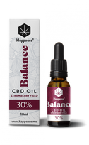Happease Balance CBD aliejus Strawberry Field 30 %, 3000 mg CBD, 10 ml