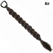 Sintetiniai ilgo sukimo pynimo arklio uodegos priauginimai su gumine juostele 24 colių boksiniai pinti plaukų priauginimai moterims kasdieniniam naudojimui 24inches&1pc black