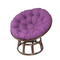 Apvalios pakabinamos kėdės pagalvėlių komplektas: Sustorinta sėdynė ir atlošas sūpynėms/krepšinėms kėdėms Diameter 60cm violetinė