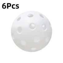 6Pcs Luminous Night Light Green Pickleball 74mm Durable Ball with 40 Holes for Outdoor Competition Glowing in the Dark