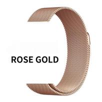 Milanese Loop Gold Luxury Stainless Steel Metal Watch Band Magnetic Smart Watch Strap for Apple Watch Sizes 38 40 42 44 45mm 38/40/41mm rožinio aukso spalvos