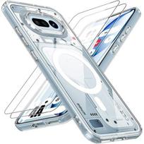 Case + 2 Tempered Glasses for Nothing Phone 4a, Shockproof Protection with Magnetic Ring