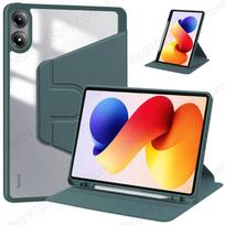 Funda For Redmi Pad 2 Pro Case with Pen Holder 360 Rotating Acrylic Clear Hard Tablet Coque For Redmi Pad 2 Pro 12.1 inch Case Redmi Pad 2 Pro 12.1 rožinė