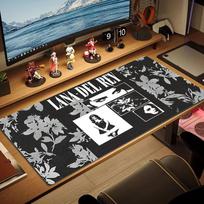Lana Del Rey Large Size Mouse Pad Large Gaming Table Cushion Non-slip Laptop Tablet Big Mousepad XXL Mat Mini PC Playmat With Lock edge 30cmx60cm(11.8x23.6inch) white