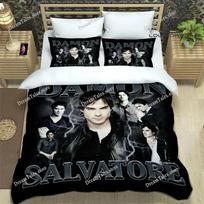 Damon Salvatore Bed Duvet Cover, HorrorVampire Fan Item Bedding Sets Children Soft Microfibre Quilt Cover for Adults Luxury Gift 140*200cm/55x79in Single/Twin 3pcs
