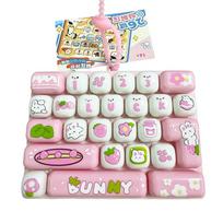Best Seller 26Grid Keycap Clicker Anti Stress Fidget Keyboard Keychain Decompression Button Cartoon Hand Relax Party Favor Gift
