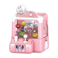 Mini Claw Machine Arcade Game For Kids With Animal Prizes Parent Child Interactive Toy Fine Motor Skills Training Travel Size pink