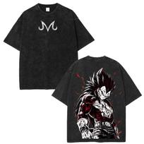Dragon Ball Vegeta SSJ4 Distressed Anime T-Shirt Vintage Graphic Tee 3XL black