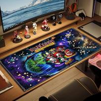 Killer Clown Horror Color Mouse Pad Large Gaming Table Cushion Non-slip Laptop Tablet Big Mousepad XXL Mat Mini PC Playmat With Lock edge 30cmx60cm(11.8x23.6inch) brown