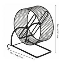 Open-Grid Metal Exercise Wheel with Stand Sturdy Mesh Running Space-Saving
