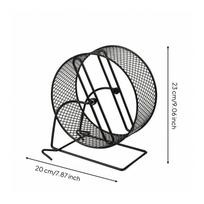 Open-Grid Metal Exercise Wheel with Stand Sturdy Mesh Running Space-Saving