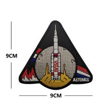ARTEMIS Space Exploration Embroidered Patch - Rocket Launch & Lunar Probe Design for Outdoor Tactical Streetwear DIY Decor