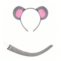 Mouse/Monkey Costume Mouse/Monkey Ears Headband Tail Bowite Tutus Gloves Halloween Christmas Animal Cosplay Costumes gray