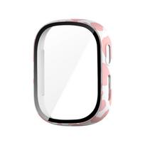 Glass+Case for XPLORA X6 Play Kids SmartWatch,All-Around Screen Protector Hard PC Bumper Tempered Glass for Xplora X5 Play Cover 7 Spotted pink For Xplora X