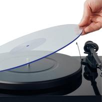 Hudson Acrylic Turntable Mat LP Slipmat Blue Line Hi-Fi American-made mėlyna