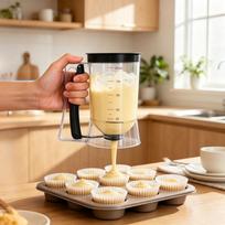 Cupcake & Pancake Batter Dispenser, Manual Portable Batter Separator with No Electricity Needed for Pancakes, Waffles, Muffins & Baking