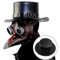 European & American Plague Doctor Unisex Top Hat - Halloween Punk Style Ball Accessory One Size black