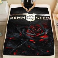 Rammstein Heavy metal band printing Flannel Blanket Bedroom Sofa Camping Warm blanket Gifts for family and friends-MJ004 130cm x 150cm