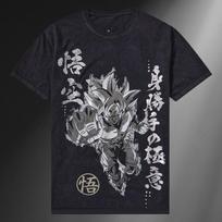 Dragon Ball Super Saiyan Goku Marškinėliai, Anime Manga Marškinėliai, Unisex T-shirt Dydis S-5XL M gray