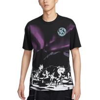 Nike Šiaurės pašvaistės Dri-Fit Spalvų blokų Greitai džiūstantis Kvėpuojantis trumpomis rankovėmis T-shirt Vyriški Viršutiniai drabužiai Juodas FZ5280-010 L black