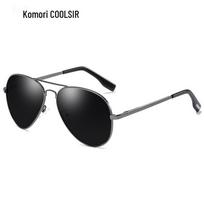 Unisex Polarized Sunglasses with Night Vision Frog Mirror - Model 8023 As Shown black