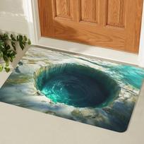 D Vortex Optinė Iliuzija Įėjimo Kilimėlis Namų Dekoras Kilimas Vidaus Lauko Grindų Kilimėlis Svetainės Miegamojo Vonios Virtuvės Kilimėlis 30x50cm brown
